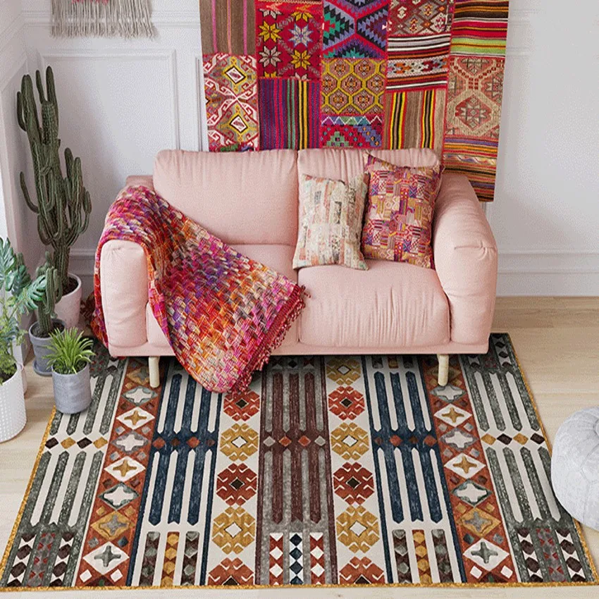 

Retro style Kilim living room rug big size Persian pattern printed carpet,vintage home decoration floor mat
