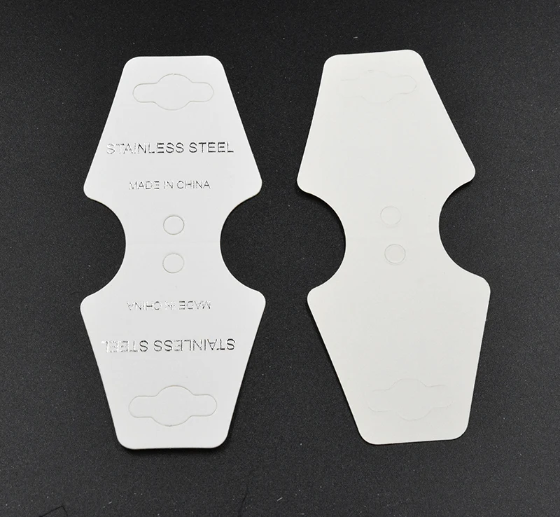 

Jewelry String Cord Price Tags Custom Printing Blank Label Gold silver color Display Accessories Jewellery Store94*39mm