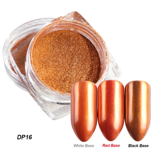 DP16 1 коробка, пудра для ногтей из хрома, тонкие блестки, блестки для ногтей, зеркальная пыль, голографический пигмент, косметический блеск, TRDP01-16 - Цвет: DP16