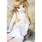 Белый свитер BJD, верхняя одежда, Топ для женщин с большой грудью, 13, 60 см, 24 дюйма, SD13 DK DZ AOD DD MSD, кукольная одежда HEDUOEP