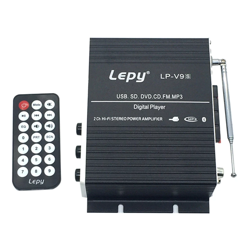 LP V9S 2x20 Вт 2CH Hi Fi стерео L/R RCA цифровой аудио усилитель для дома и автомобиля Amp с USB SD