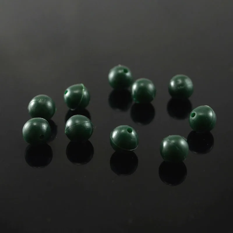 Dark Green 50 шт. резиновые ударные бусины для ловли карпа 8 мм наконечник снасти стоп Новинка - Цвет: Dark Green