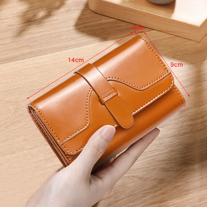 Кошелек NewTri Fold из натуральной кожи для женщин короткий роскошный брендовый