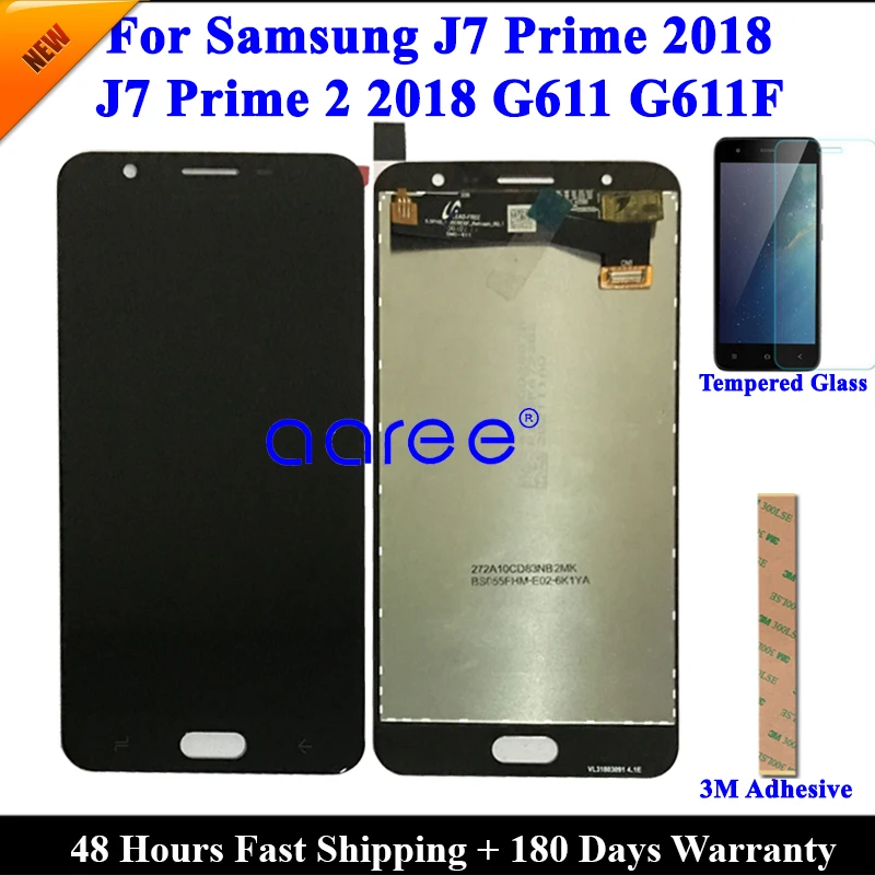 Класс AAA ЖК дисплей для Samsung J7 Prime 2018 G611 кодирующий преобразователь сенсорного