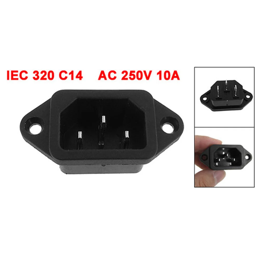 IEC 320 C14 штекер 3 Pins печатной платы Панель Мощность входное гнездо