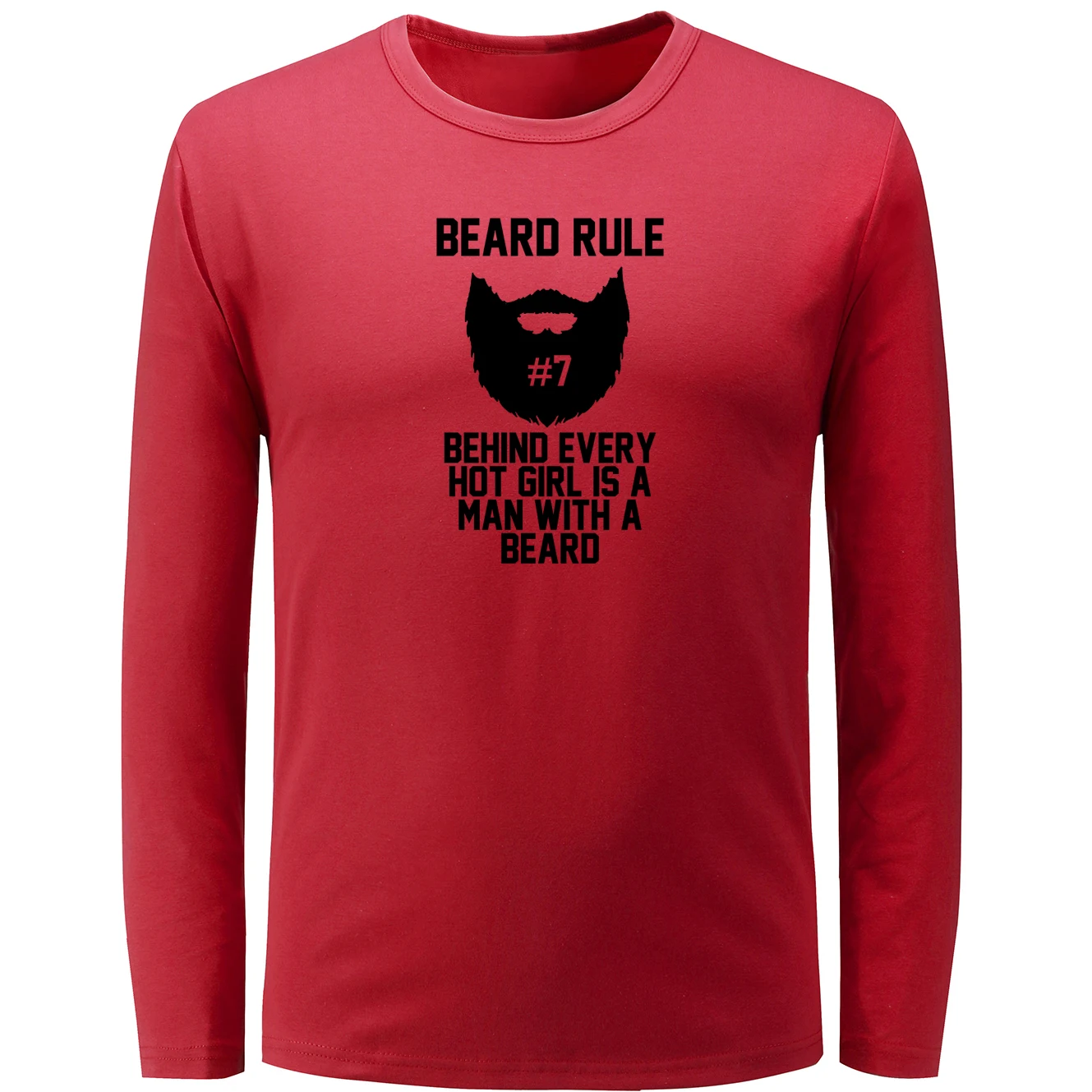IDzn Beard Rule Behind each Hot Girl Is A Man With Graphic футболка с длинным рукавом для мужчин и