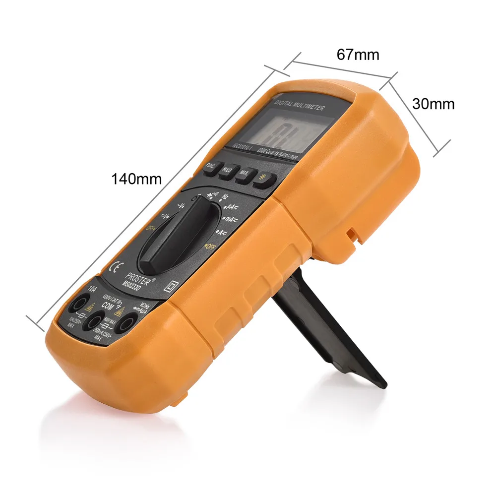 Цифровой мультиметр Proster с автоматическим диапазоном 2000 отсчетов тест ЖК дисплей