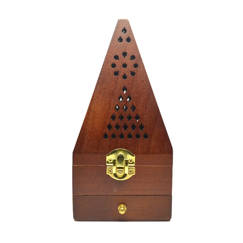 10pcs/lot Latest Hot Sale Upgrade 20cm Tower Wooden Smoked Incense Burner with Ignition System | Дом и сад