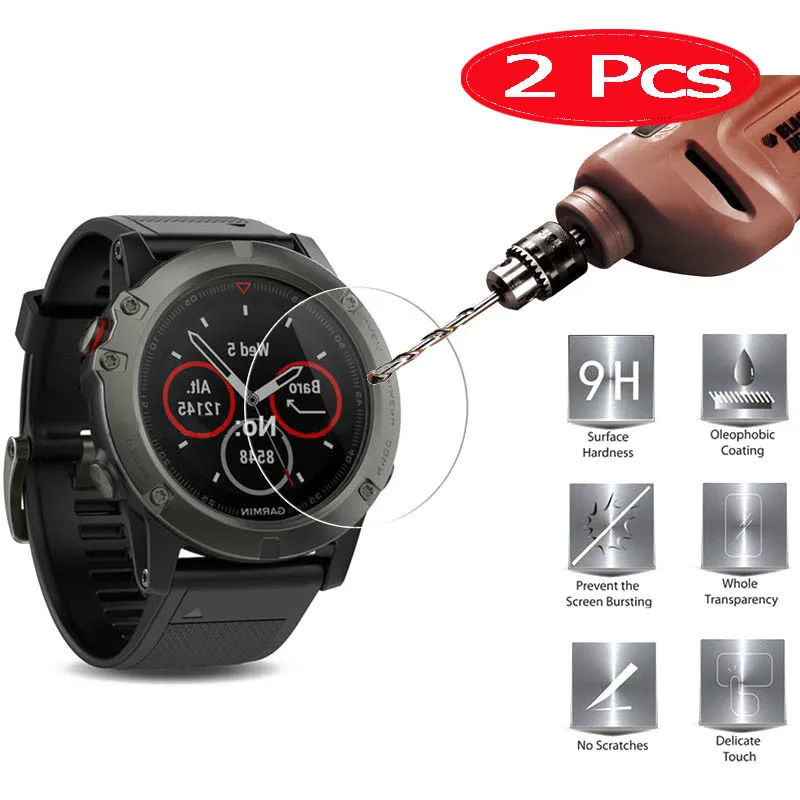2 шт HOPELF закаленное стекло для Garmin Fenix 5 5S Frontier Защита экрана стекло|tempered glass|screen