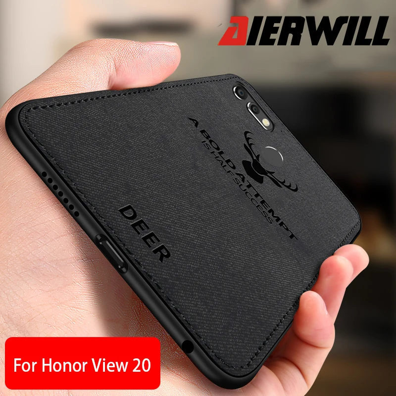 Тканевый чехол для huawei Honor вид 20 мягкий каркас ткань с эффектом потертости