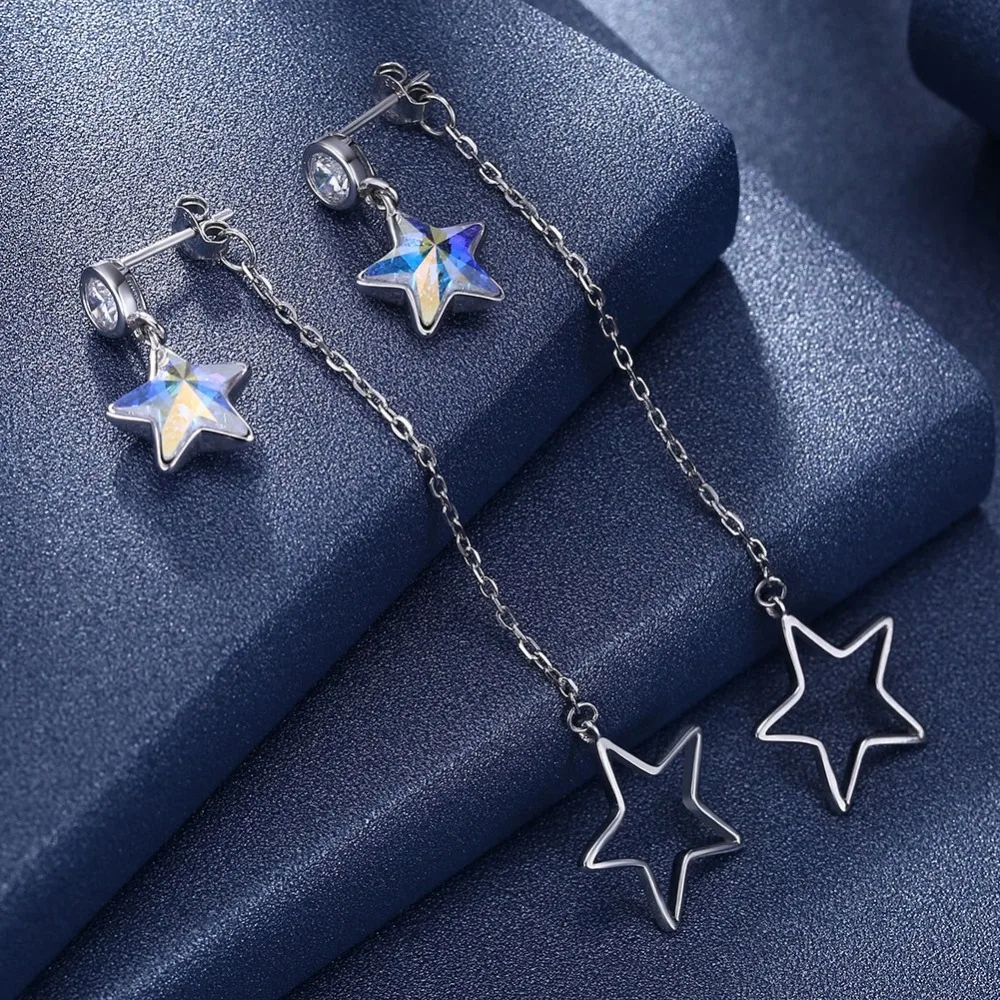 Женские серьги-подвески LEKANI длинные серьги с кристаллами Swarovski маленькими