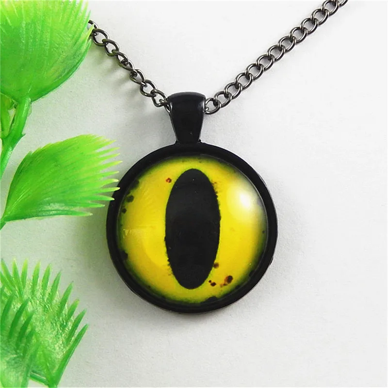 Женское классическое ожерелье с кулоном в виде Глаз Дракона 25 мм | Украшения и