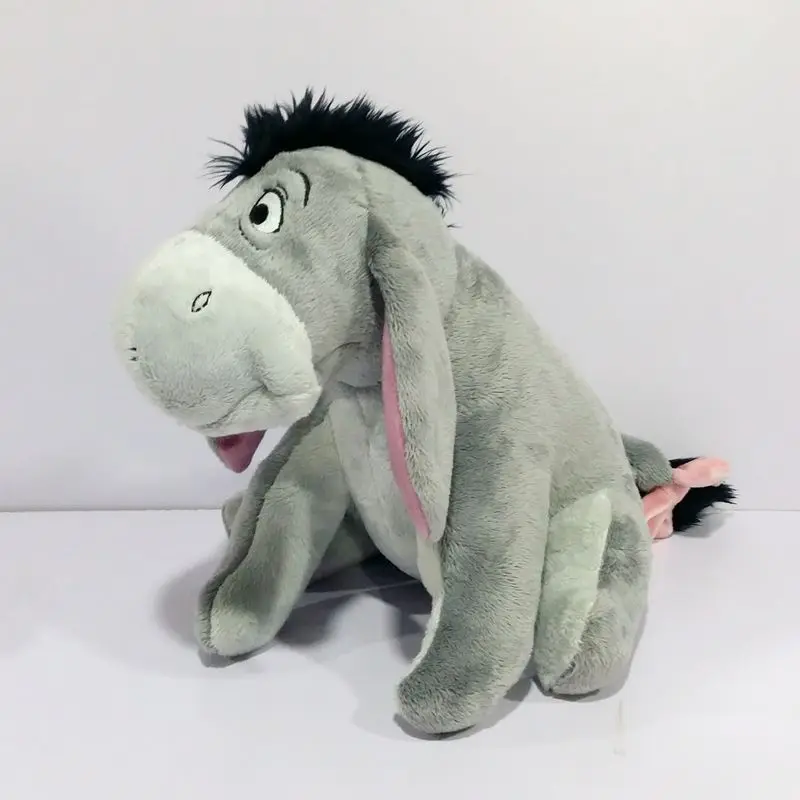 Бесплатная доставка 36 см = 14 дюймов серый Eeyore Ослик материал животное милая