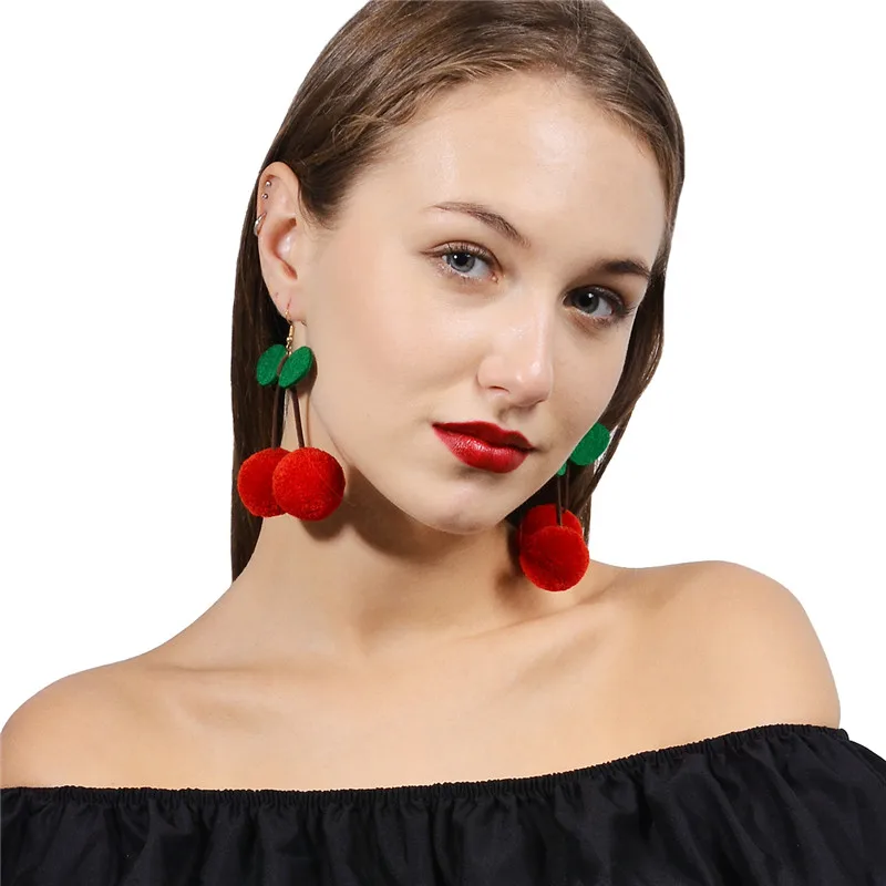 Милые романтичные Модные женские серьги подвески в форме вишни|dangle drop earings|dangle