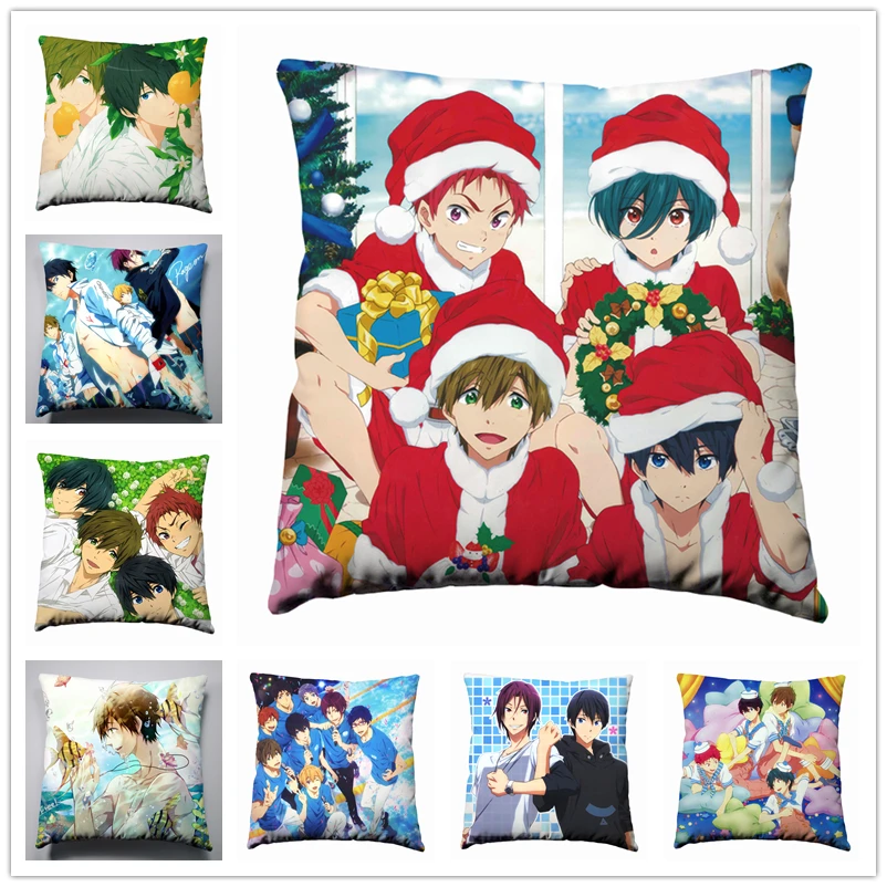 Аниме Манга бесплатно! IWatobi swim Club 40x40 см, наволочка, чехол для подушки, постельные принадлежности, чехол для подушки