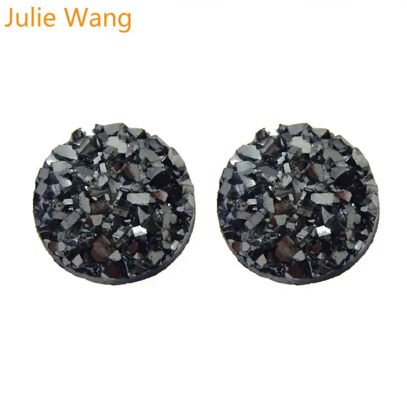 8mm J Julie Wang, 100 шт, 8 мм, резиновые друзы, круглые Кабошоны, камея для шармов, ювелирные браслеты и кулоны, изготовление аксессуаров - Цвет: 8mm J