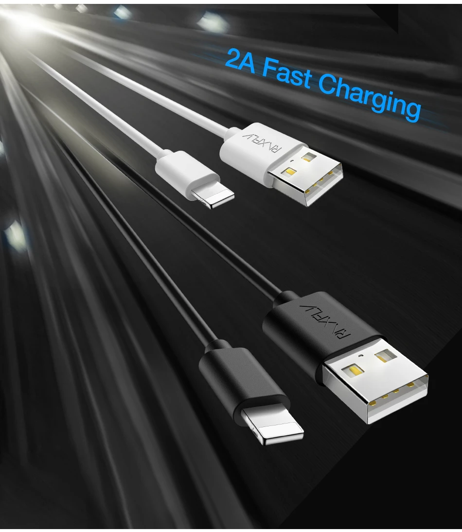 RAXFLY 5 шт./лот, usb-кабель для iPhone 7, 6, 6 S, 5, 5S, XS, Max, XR, зарядный Шнур для iPhone, кабель для синхронизации данных, кабели для зарядного устройства