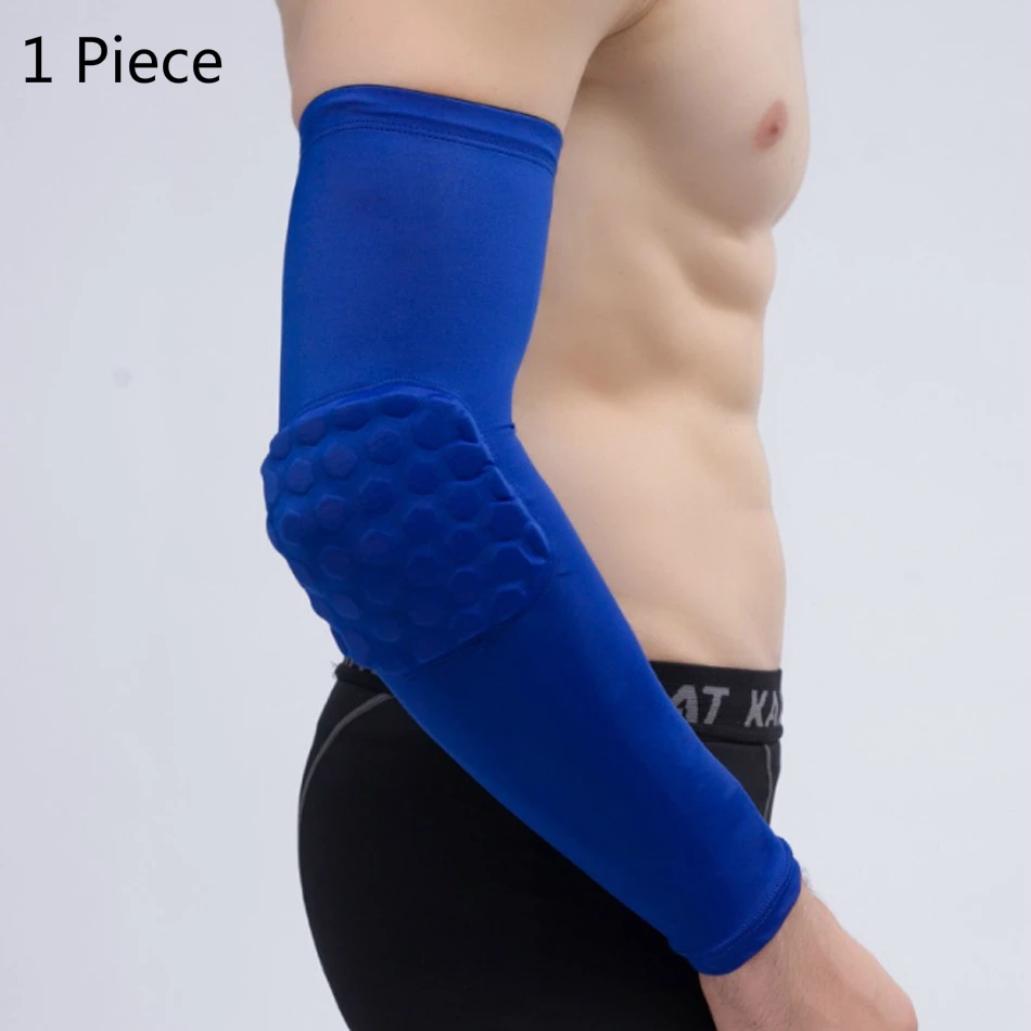Sapphire REXCHI 1 PC Honeycomb Sports Elbow Support Training Brace Protective Gear Elastic Arm Sleeve Bandage Pads Basketball Volleyball - Цвет: Sapphire