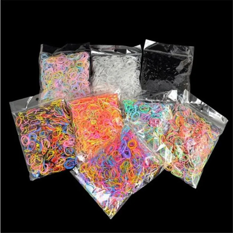 

1000pcs/bag Child Baby Gum for Hair TPU Disposable Elastics Hair Bands Girls Ponytail Holder Rubber Bands Hair Accessories