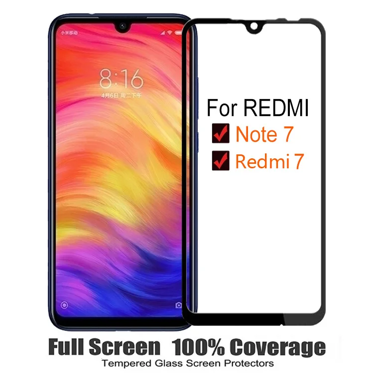 Изогнутое полноэкранное стекло для Xiaomi Redmi note 7 Pro защита экрана mi 9t Защитное redmi