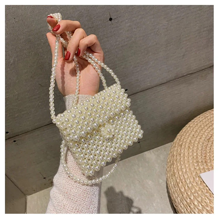 сумка женская Для женщин Вечеринка Сумочка жемчуг ручной работы из бисера