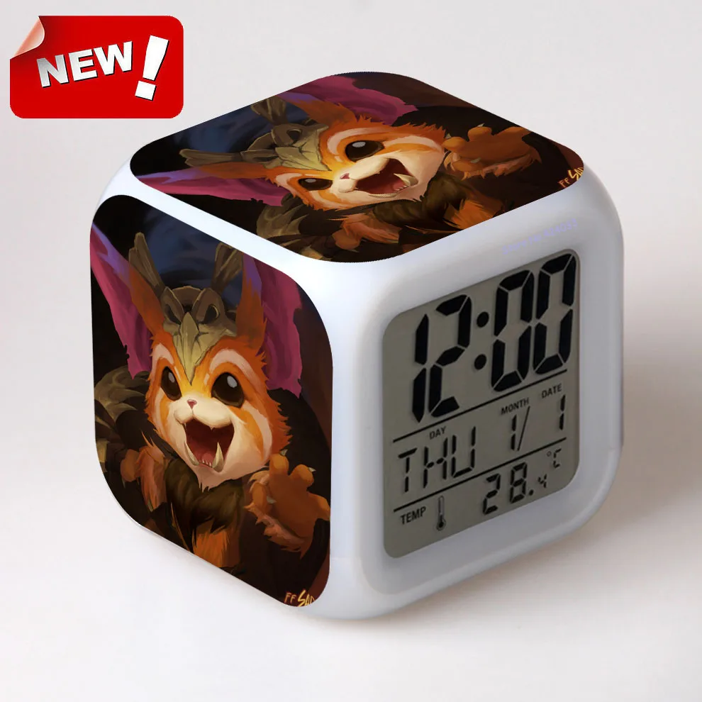 Фото Gnar for LOL Alarm Clock Led Light 7 Color Change Lcd Display Watch Klok Projection Square Reloj Despertador Digital Gnar for LOL Alarm Clock Led Light 7 Color Change Lcd Display Watch Klok Projection Square Reloj Despertador Digital
