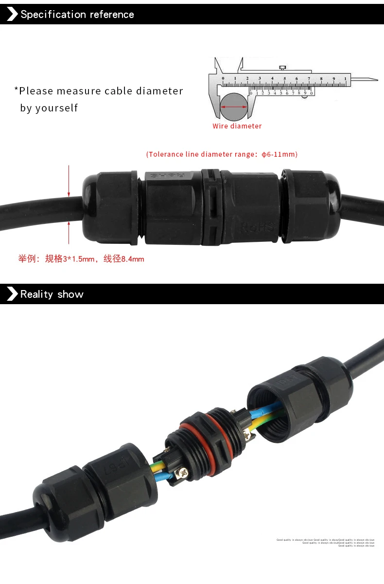 IP68 водонепроницаемый разъем 2 Pin 3 Pin Электрический терминальный адаптер провод винт соединителя и паяльный штифт разъем для Светодиодный свет