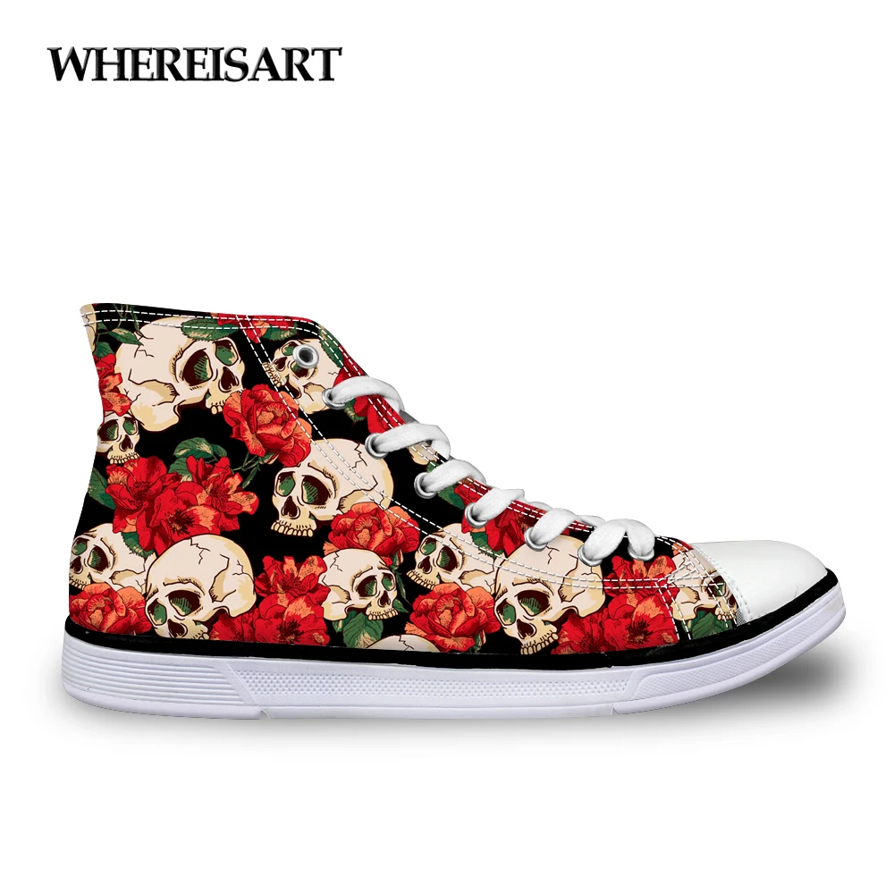 WHEREISART/женская Повседневная парусиновая обувь с высоким берцем