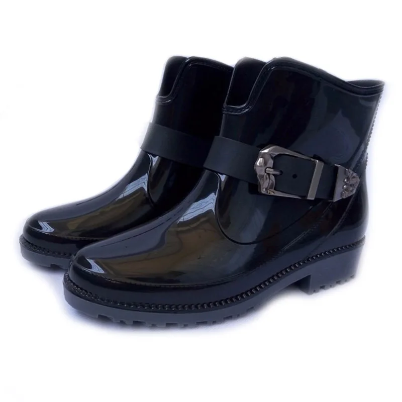 Feng Nong/Новый дизайн непромокаемые ботинки на плоской подошве женские резиновые