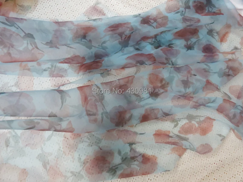 5 м/лот тонкий свадебное платье Материал желтый розовый синий роза Цветочный