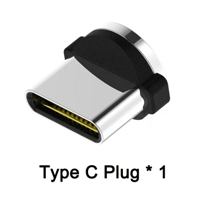 Type C Plug Магнитный кабель EtopLink, зарядный usb-кабель, магнитный нейлоновый зарядный кабель, светодиодный usb-кабель, Micro USB type C, 3 в 1, опционально - Цвет: Type C Plug