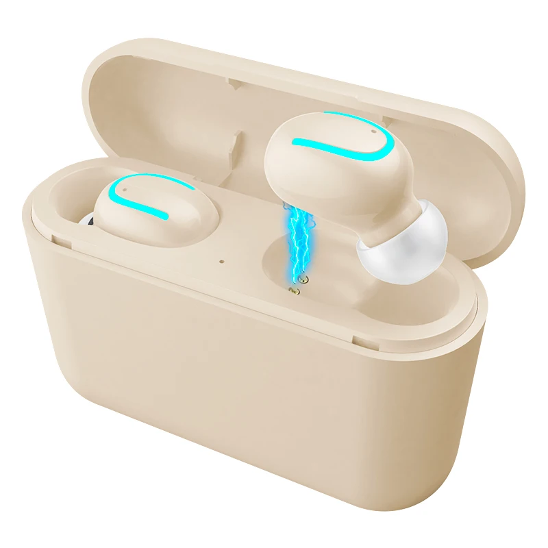complexion HBQ TWS Bluetooth наушники V5.0 наушники Handsfree с IPX5 Водонепроницаемая стереогарнитура - Цвет: complexion