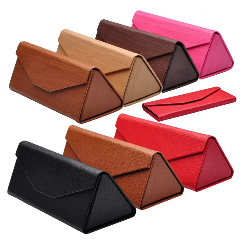 

Newly Foldable Glasses Box Lightweight Leather Sunglasses Glasses Case for Men Women DO99
