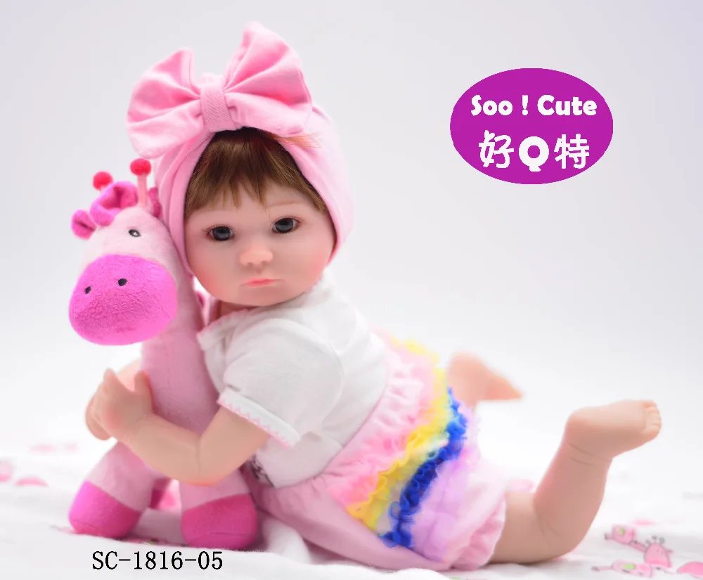 16 дюймов reborn Baby Doll кукла принцесса для девочек мягкое тело силикон девочки