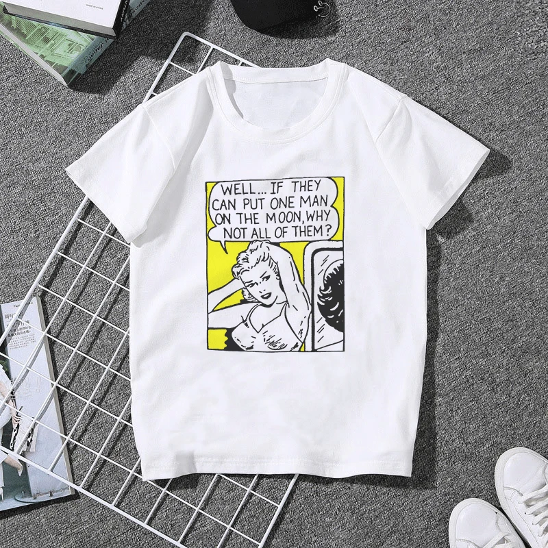 Феминистки Harajuku женские футболки феминизм grl PWR Ullzang футболка Девушка Мощность 90 s футболка с изображением гранж эстетику футболки Для женщин топы - Цвет: 2353