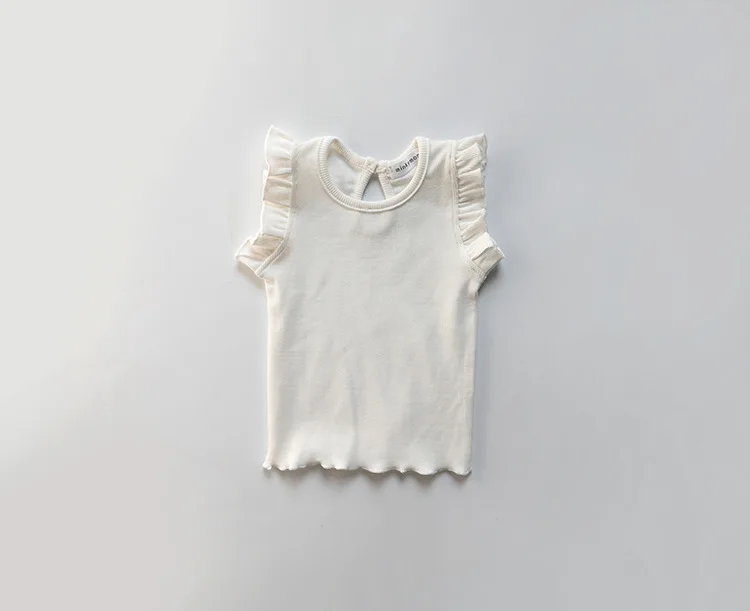 Новинка лета 2019 футболка для маленьких девочек хлопковые футболки в рубчик