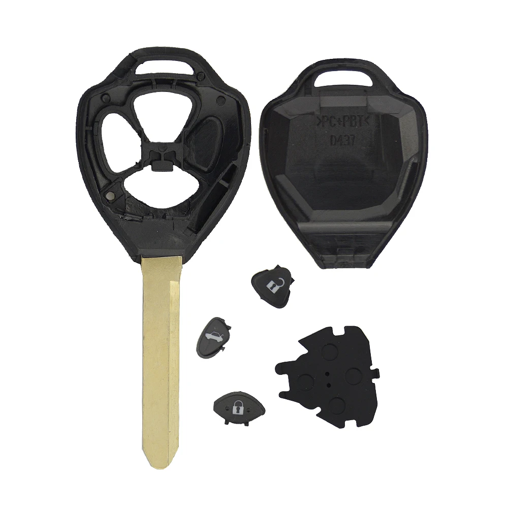 Чехол для ключа OkeyTech Toyota Camry Corolla Prado Vios REIZ Crown RAV4 3 кнопки чехол автомобильного TOY43