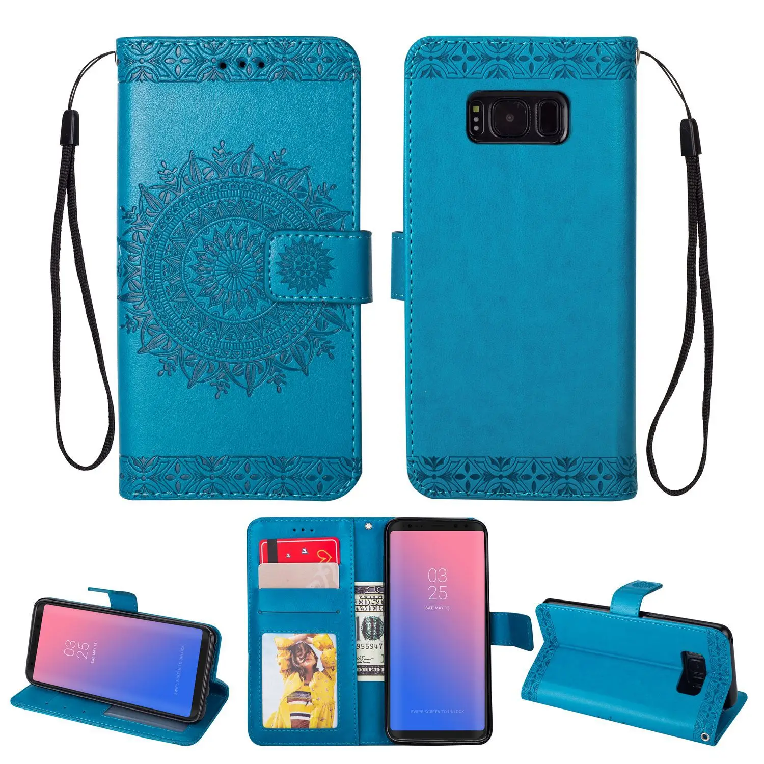 Из искусственной кожи кошелек чехол для samsung Galaxy S8Plus S9Plus флип J4 J6 2018 J3 J5 J7 2017