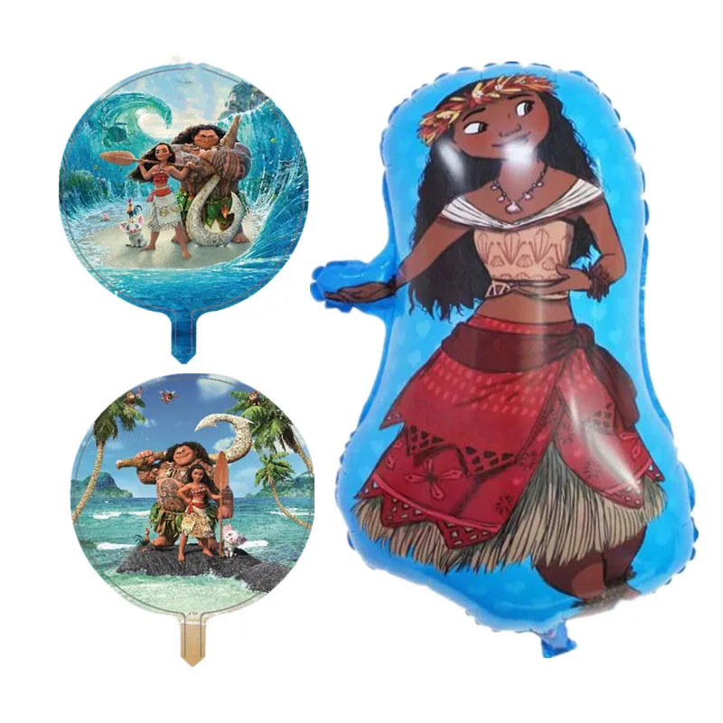 1 шт./лот двойные воздушные шары Моана океан Романтика Принцесса Алюминиевая