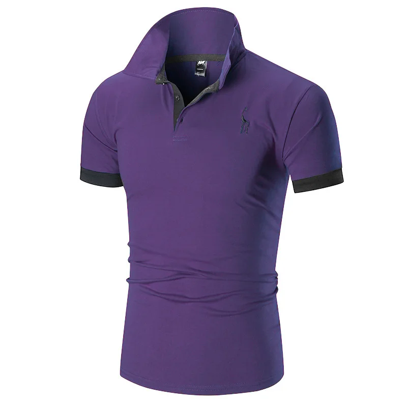 

men's polo shirts casual short sleeve polo shirt men fashion embroidery Business men's clothing 2020 summer polo shirt men