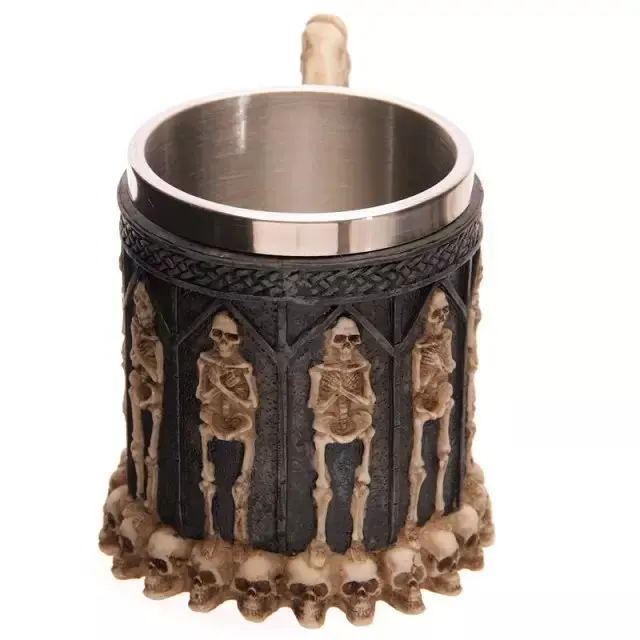 3D Skull Mug Stainless Steel Coffee Office Drinking Tea Water Cups Novelty Birthday Gifts For Boys | Дом и сад