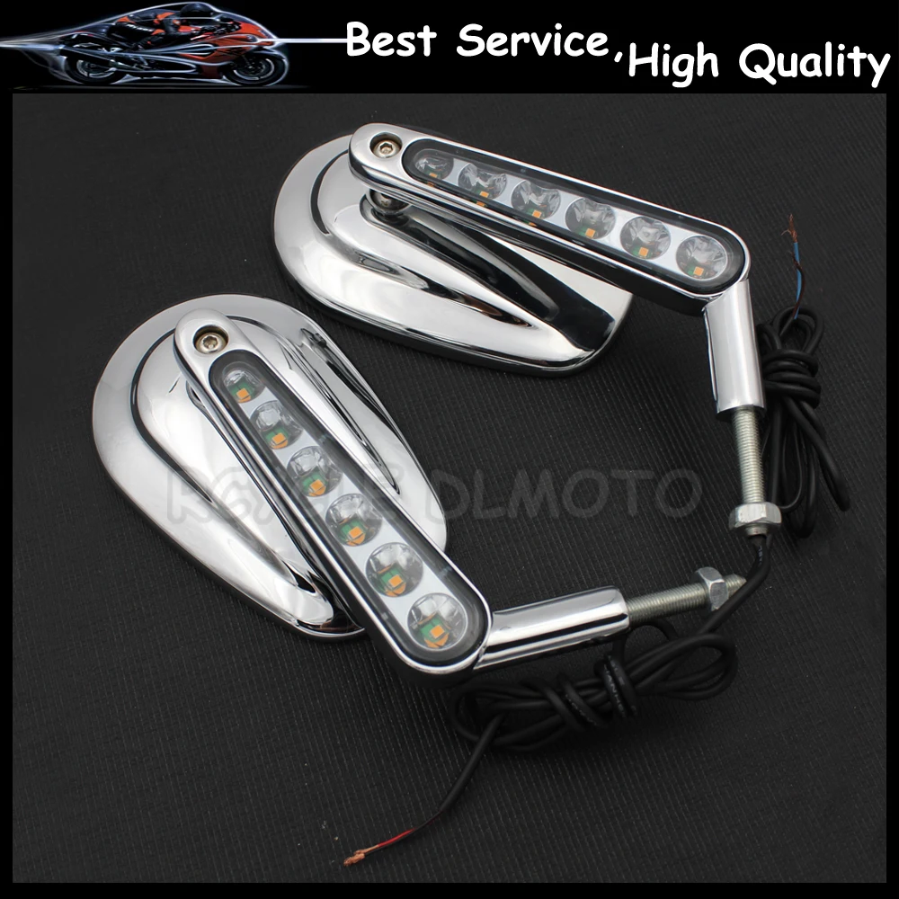 Серебряные зеркала заднего вида и светодиодный передние поворотные сигналы для