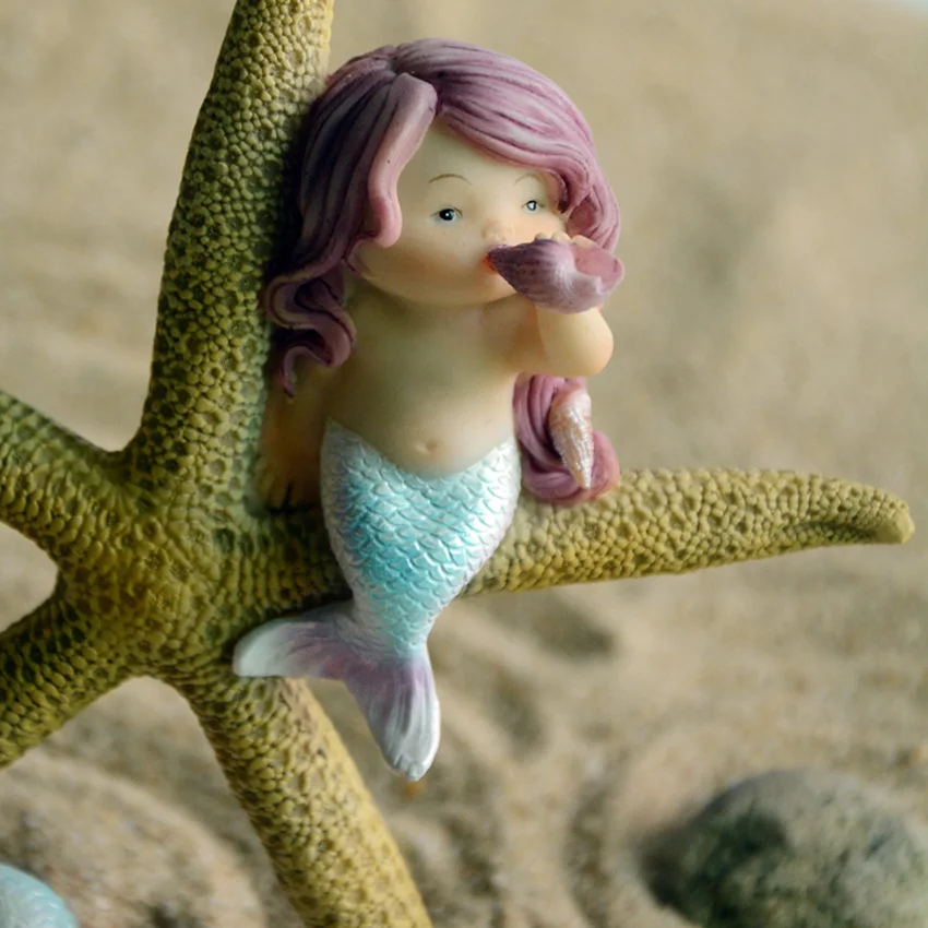 Креативные милые мини статуэтки в виде русалки аксессуары микро сказочные