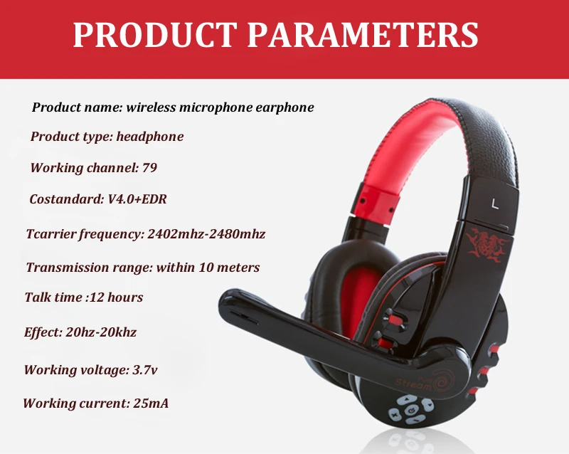 Наушники bluetooth 4,1 беспроводные HIFI V8 наушники шлем геймерская гарнитура Водонепроницаемая с микрофоном auricolari шумоподавление