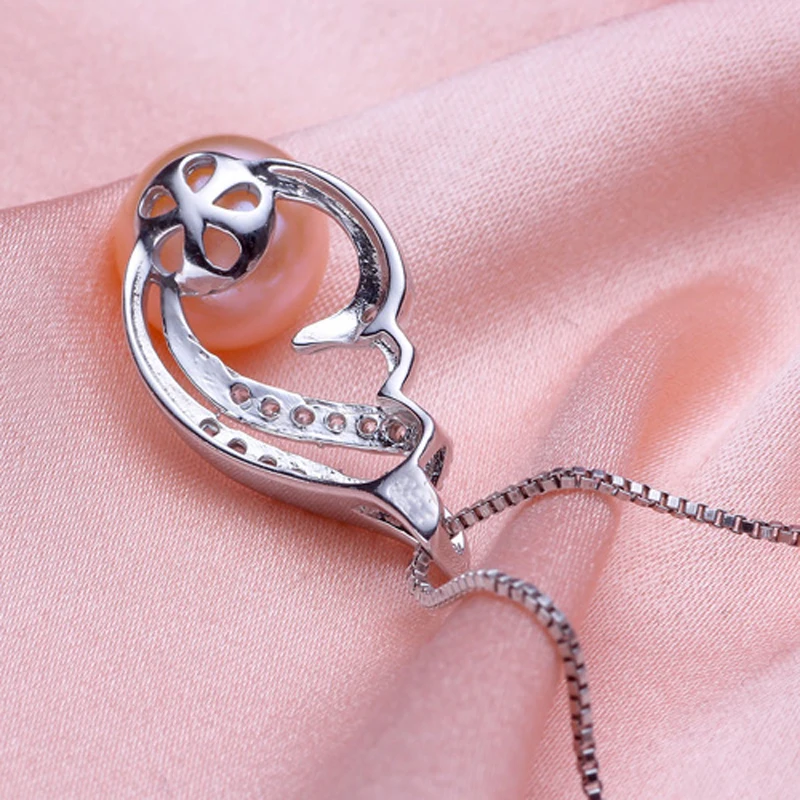 Трендовая жемчужная подвеска Настоящая Натуральная для женщин серебряная