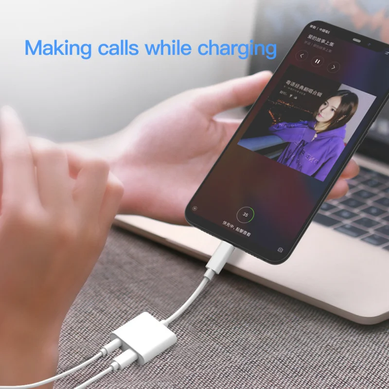 New Converter 2 In 1 Fast Charge Headset Adapter Type-C USB-C 3.5mm Digital Audio Cable for IPad Pro Google HTC Huawei Essential |