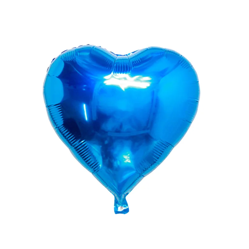 heart blue 50 шт. 18 дюймов Звездные воздушные фольгированные шары сердце гелиевый баллон шар на день рождения вечерние свадебные украшения вечерние товары сердечки - Цвет: heart blue