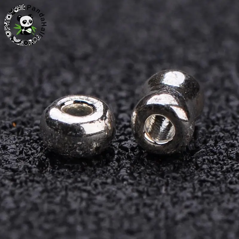 

12/0 Electroplate Glass Seed Beads, Abacus, Silver Color, 2x2mm, Hole: 0.5mm