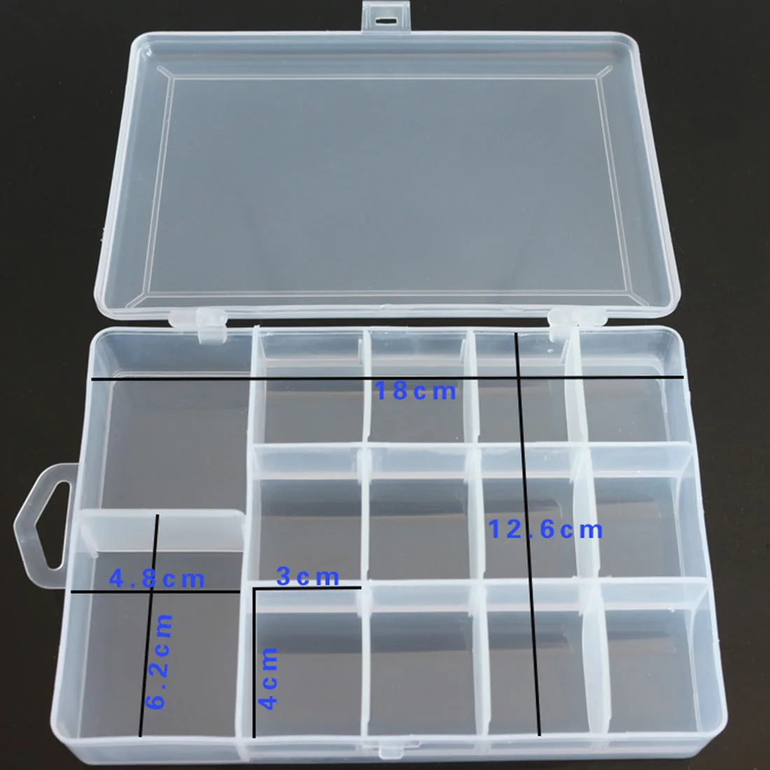 Регулируемый 14 сетки съемные электронные компоненты коробка для хранения в