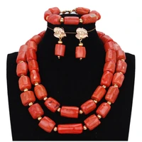 4ujewelry women wedding jewelry set fashion african nigerian coral beads sets for women free shipping 2018 15 17mm coral dubai